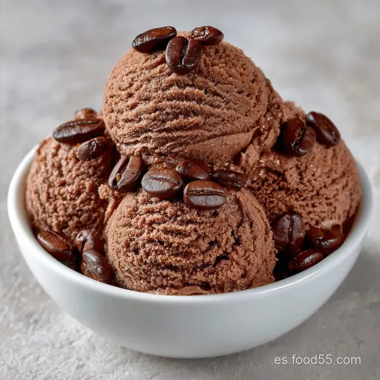 Helado de Caf&eacute; Casero: Textura Sedosa