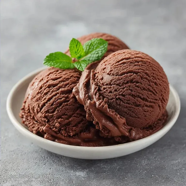 Helado De Chocolate Cremoso: Textura Sedosa