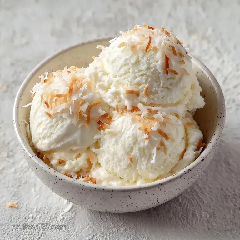 Helado De Coco: Cremoso Y Natural