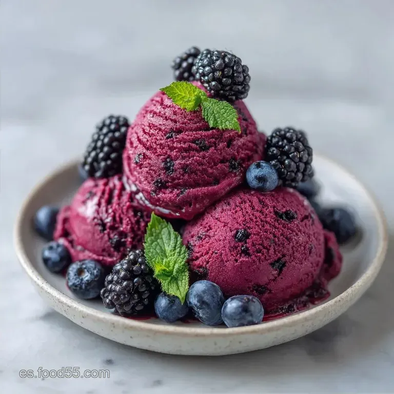 Helado de Mora Casero: Sedoso y Vibrante