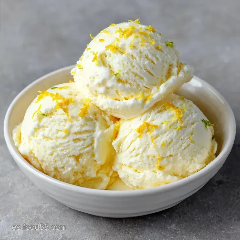 Helado de Lim&oacute;n de Tres Ingredientes: Cremoso
