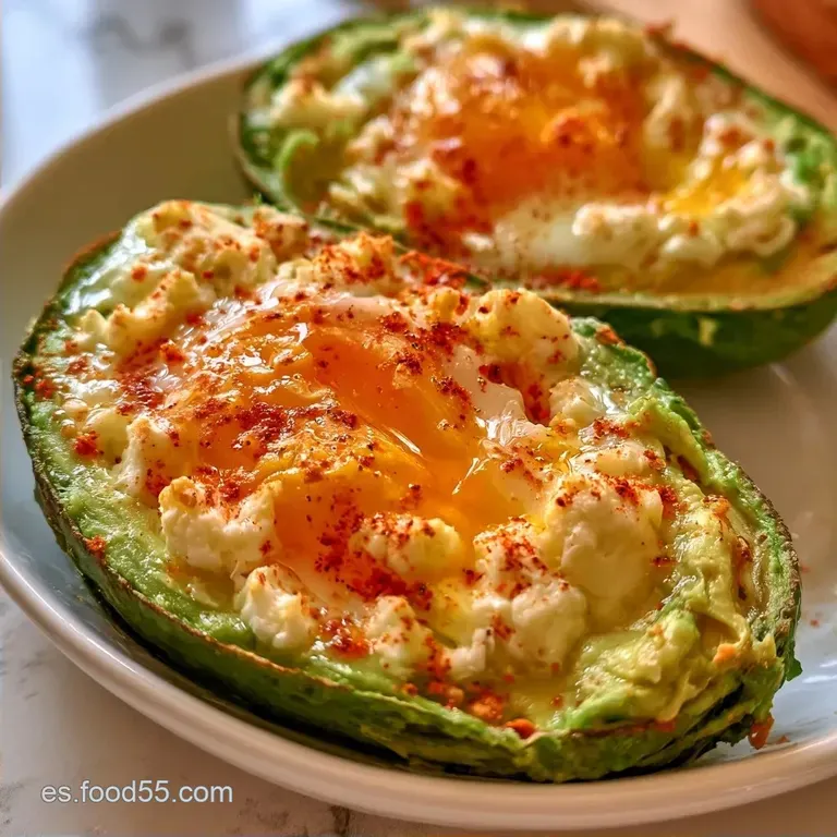 Huevos Al Horno Aguacate con Queso Feta