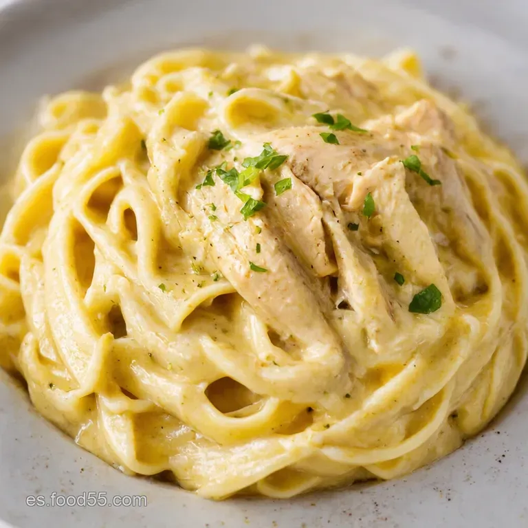 Lasa&ntilde;a Alfredo con Pollo y un Toque M&aacute;gico