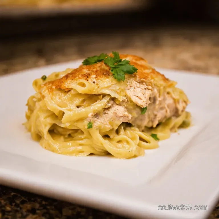 Lasa&ntilde;a Cremosa De Pollo Alfredo Con Espinacas presentation