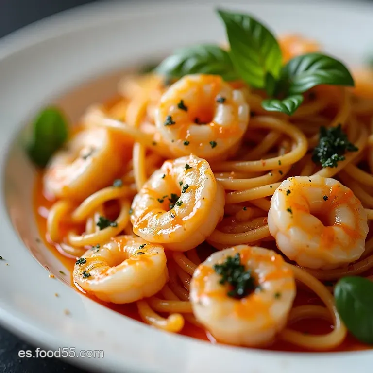 Linguine de Camarones a la Toscana Cremosa Un Abrazo Italiano en Cada Bocado