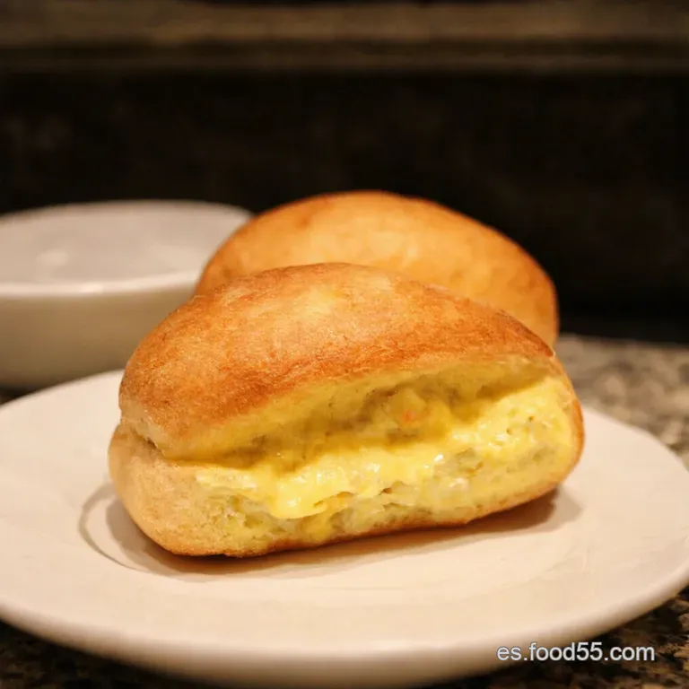 Man&aacute; Coreano Panecillos De Ajo Y Queso Crema presentation