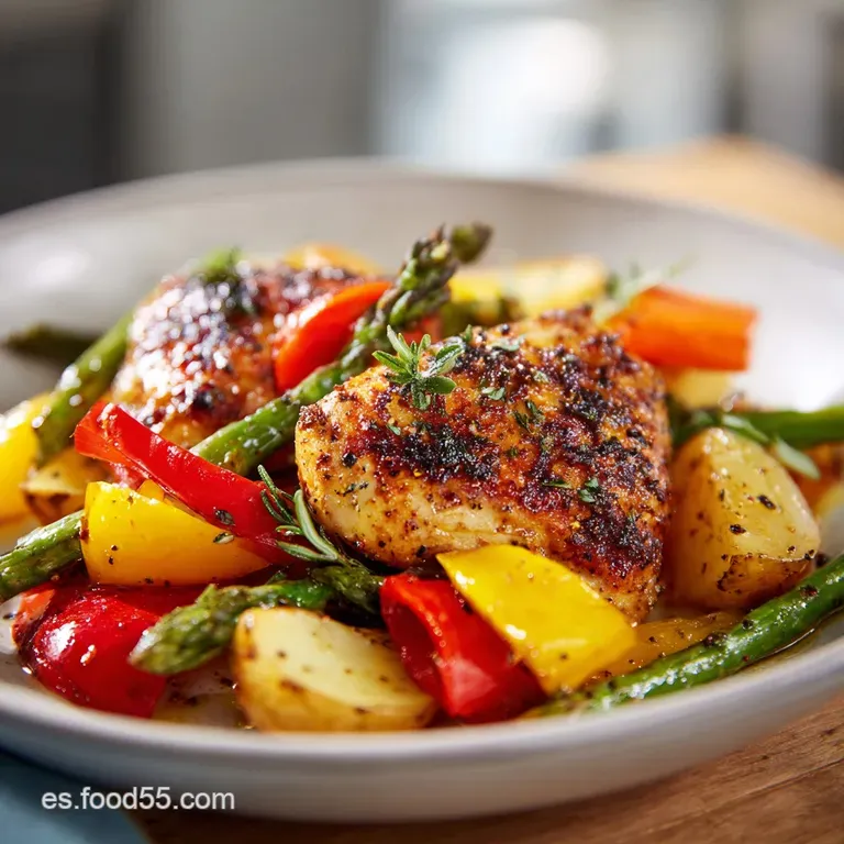 Perfectly portioned chicken and quinoa bowl: Tender chicken, colorful peppers & onions arranged attractively, ready to nou...