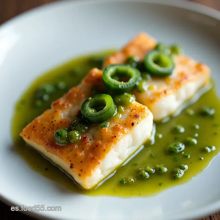 Merluza a la Bilbaina Cl&aacute;sica con Salsa Verde de Pimientos