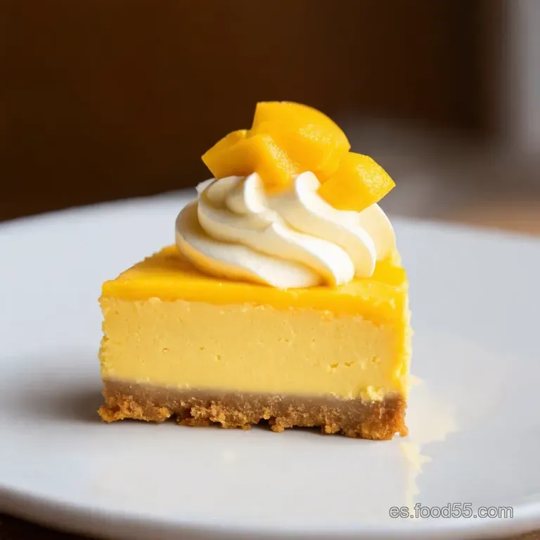 Mini Cheesecake De Mango Un Dulce Bocado Tropical presentation