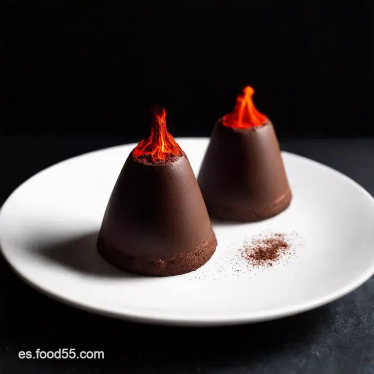 Mini Volcanes de Chocolate Caliente en Taza para Dos