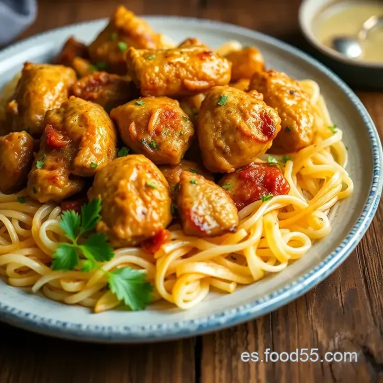 Muslos De Pollo a La Riojana presentation