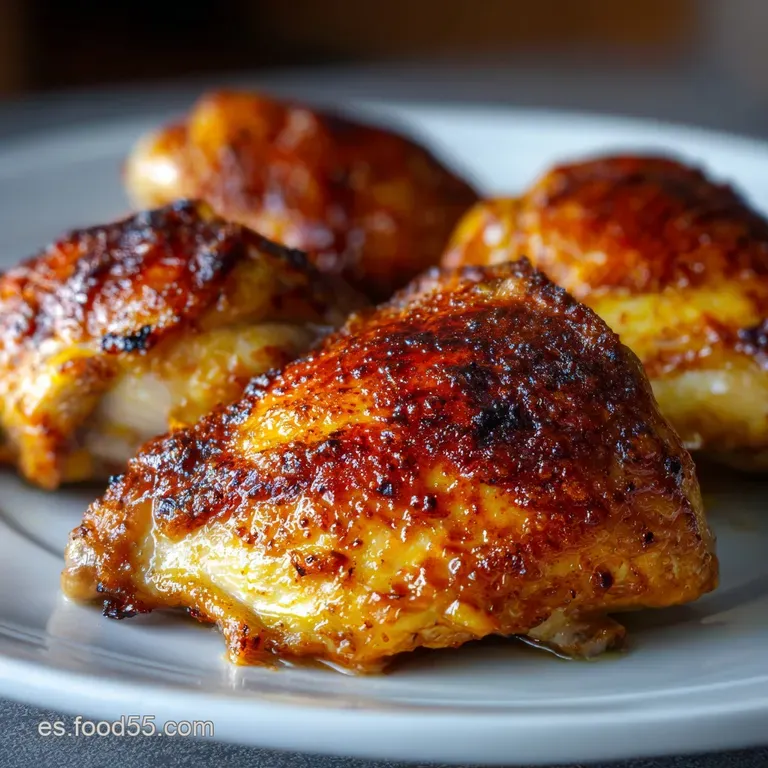 Muslos Pollo al Horno con Piel Crujiente