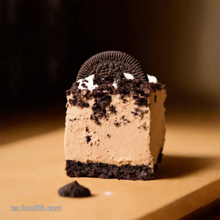 Nobake Oreo Mousse Cake presentation