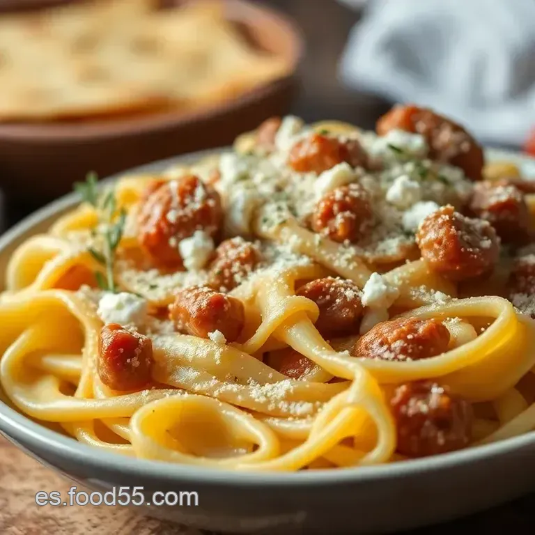 Pacheri Rellenos de Sausage y Ricotta