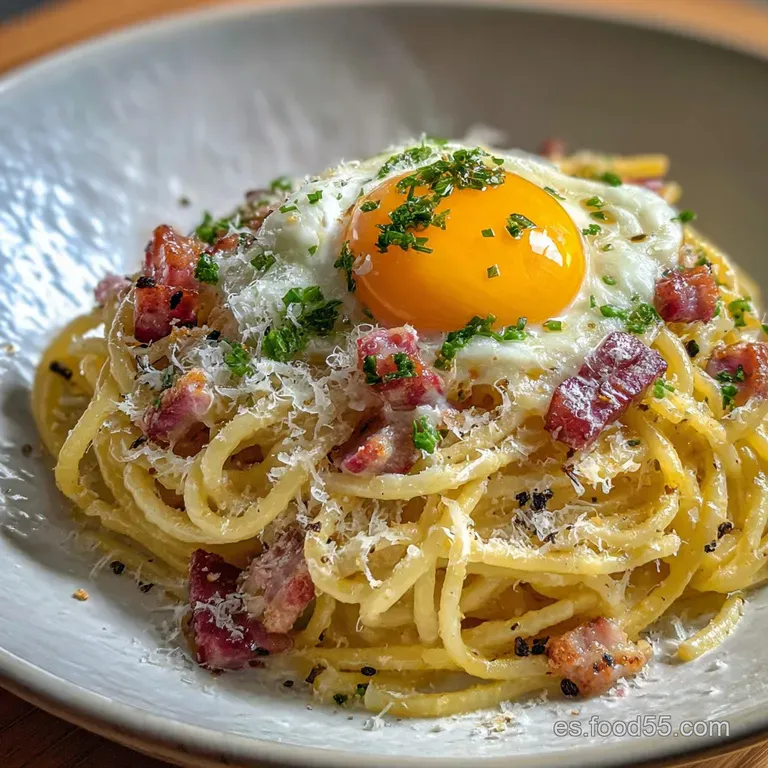 Pasta Carbonara Con Huevo: Emulsi&oacute;n Sedosa