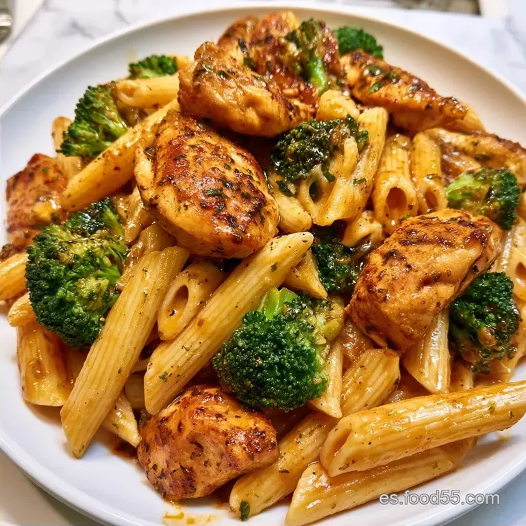 Pasta Con Brócoli Y Pollo sin Nata