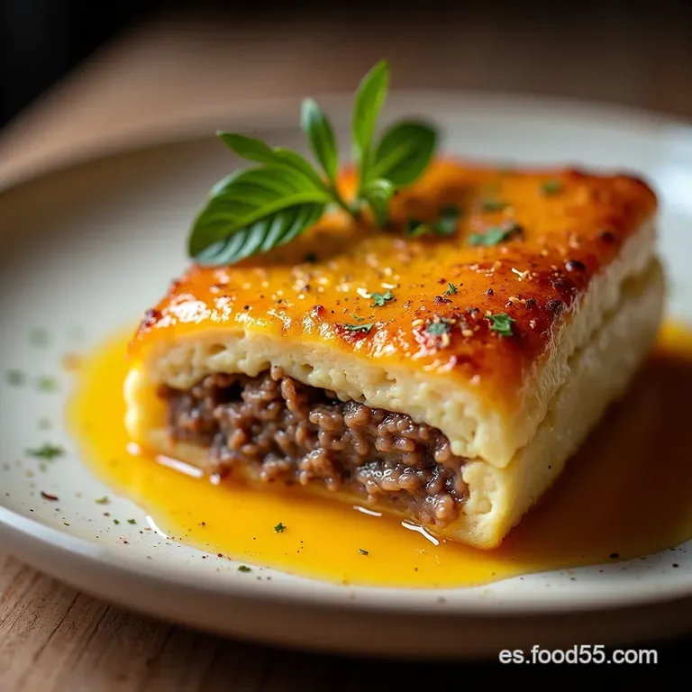El Cl&aacute;sico de Cl&aacute;sicos Pastel de Carne Jugosa al Horno con Corona Crujiente de Pur&eacute;