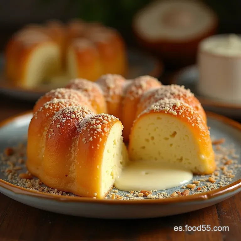 El Abrazo Caribe&ntilde;o Pastel H&uacute;medo De Coco Con Leche Condensada presentation