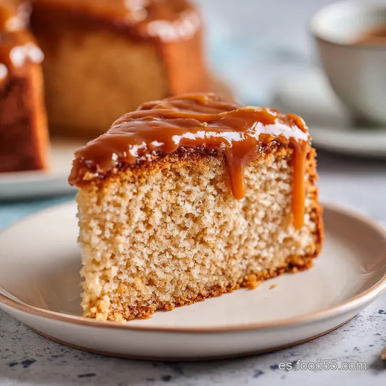 Pastel de Caf&eacute; y Caramelo: Esponjosidad Aterciopelada