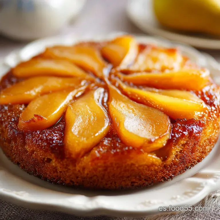 Pastel Invertido de Pera: Especiado y Caramelizado