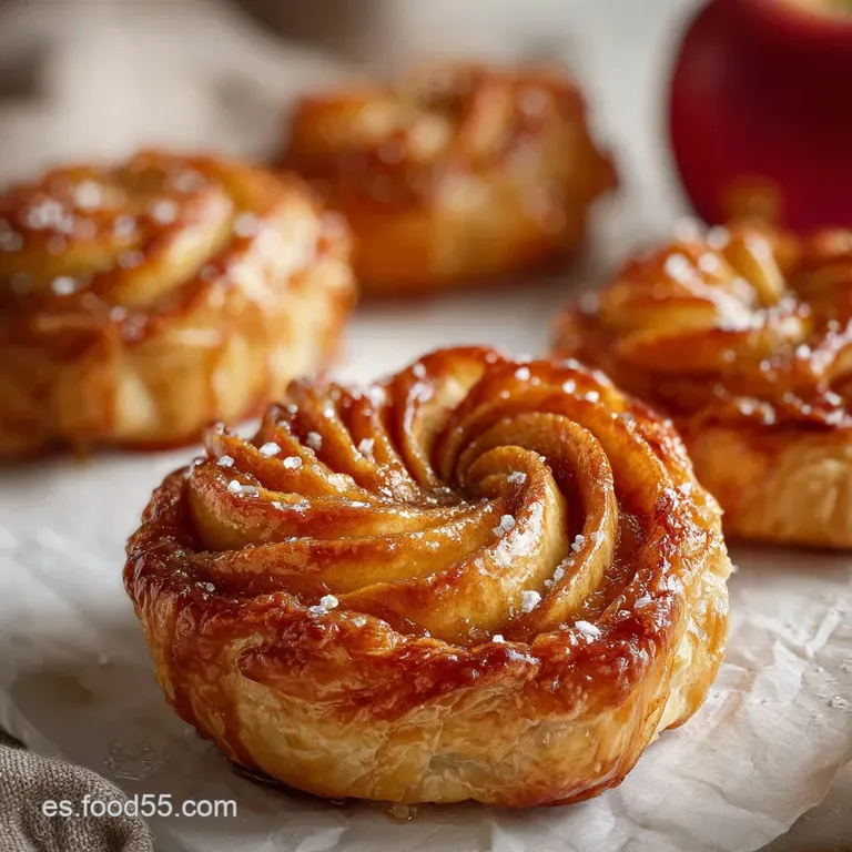 A single, perfectly crisp pastelito, its sweet apple filling peeking out, served on a patterned plate, a dessert delight.