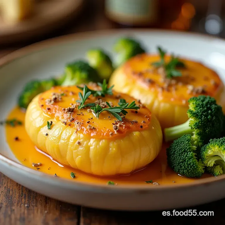 Patatas Horneadas Rellenas El Tesoro Escondido Suaves Cremosas y Gratinadas con Cheddar y Br&oacute;coli