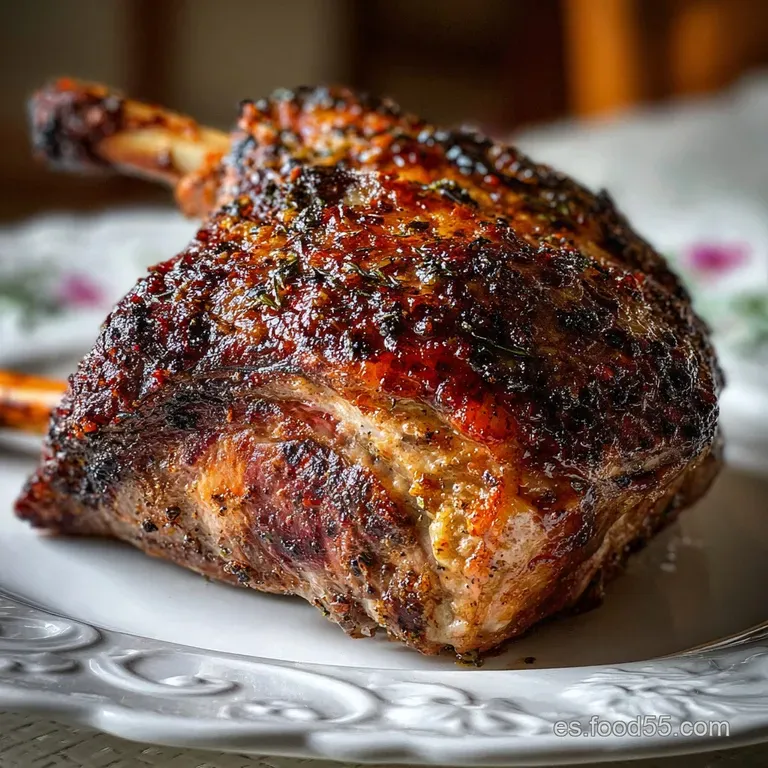 Slice of juicy roasted lamb, browned edges, nestled with rosemary sprigs and roasted root vegetables. Appealing, rustic pl...
