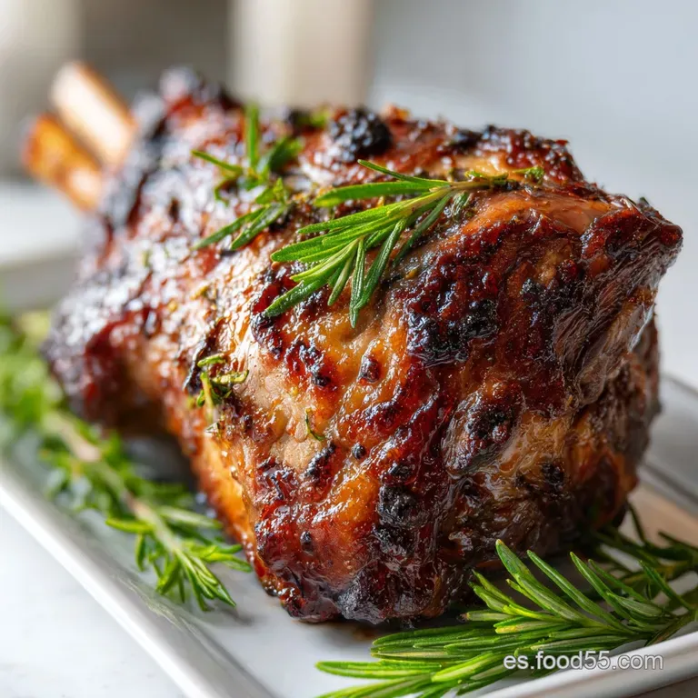 Pierna de Cordero al Horno con Romero y Ajo