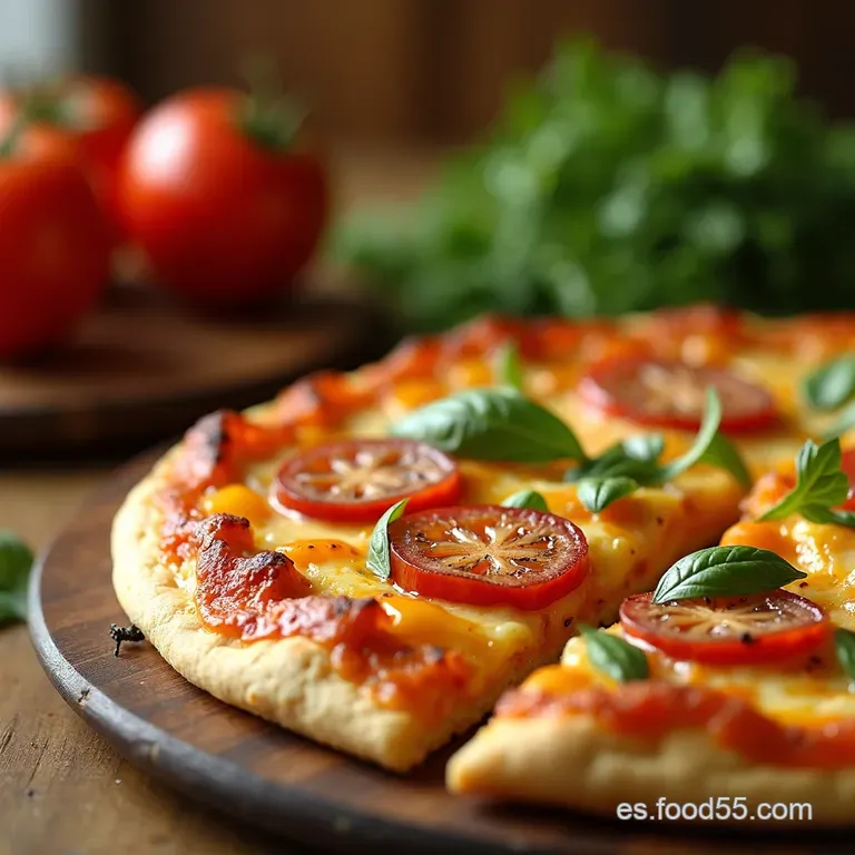 Pizza De Avena Saludable Y Deliciosa presentation