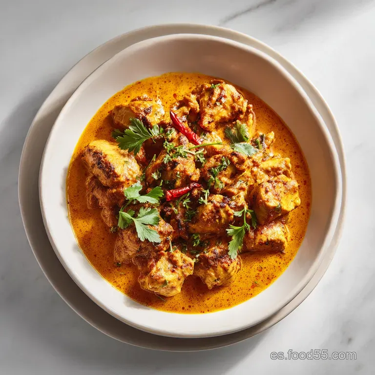 Pollo al Curry: Salsa Aterciopelada y Vibrante