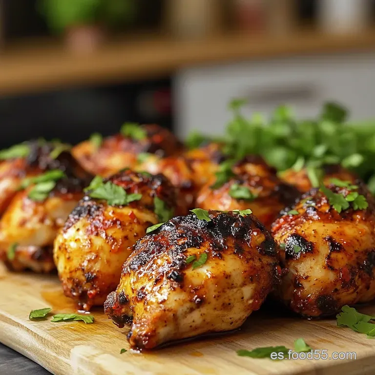 Pollo Caj&uacute;n Sellado En Sart&eacute;n Con Adobo Casero Lima Y Cilantro presentation