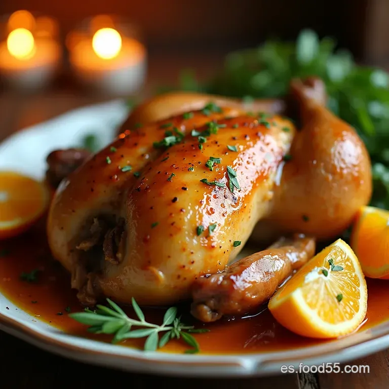 Pollo Navide&ntilde;o a La Naranja Con Hierbas Provenzales presentation