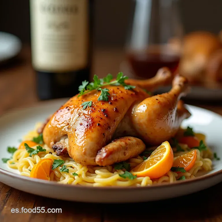 Pollo Navide&ntilde;o a la Naranja con Hierbas Provenzales