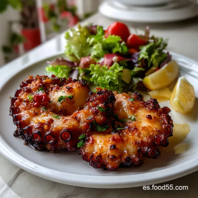 Pulpo a la Parrilla Receta: Exterior Crujiente