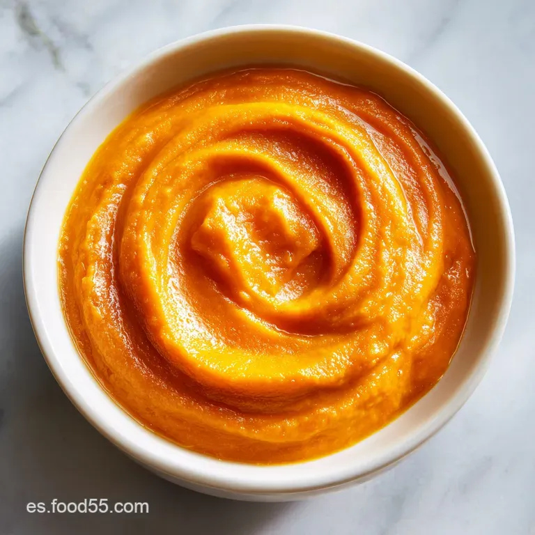 Elegant serving of silky smooth green pur&eacute;e in a shallow bowl, garnished with a drizzle of olive oil and a vibrant sprig o...