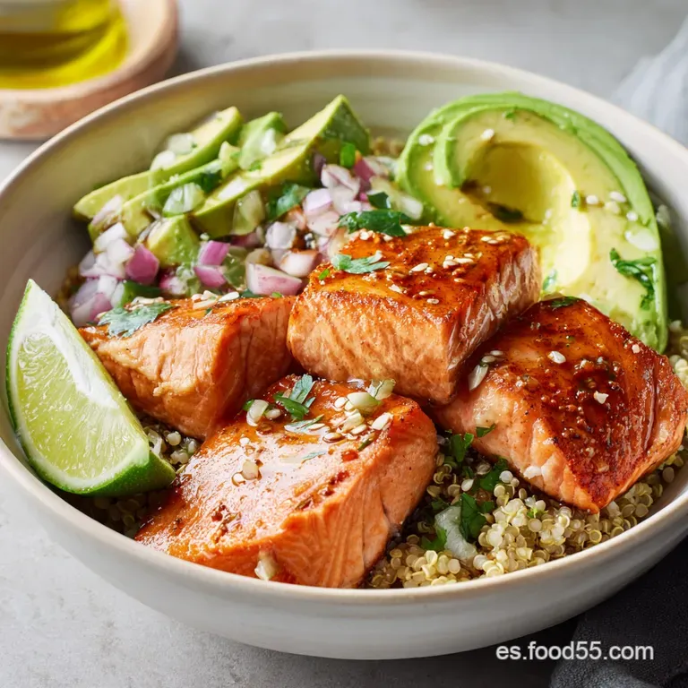 Comida Saludable: Taz&oacute;n De Quinoa Y Salm&oacute;n C&iacute;trico presentation