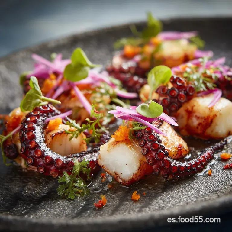 Salpic&oacute;n De Pulpo Al Estilo Cl&aacute;sico: El Rey De La Tapa Mediterr&aacute;nea. presentation