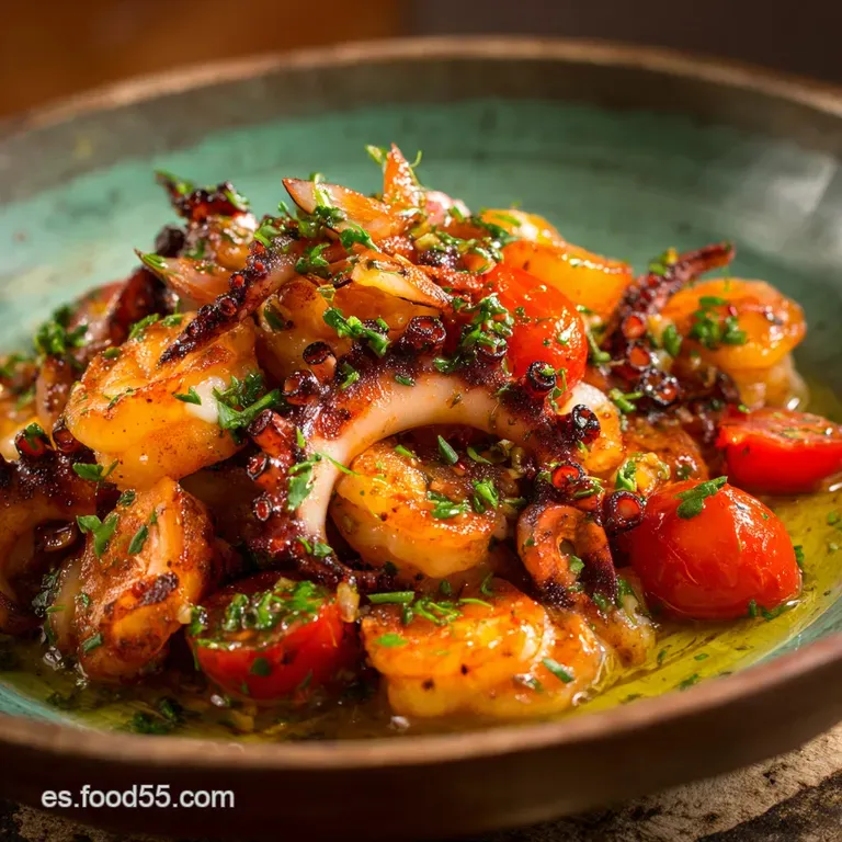 Salpic&oacute;n de Pulpo y Gambas: El Secreto para el Marisco Tierno y la Vinagreta C&iacute;trica