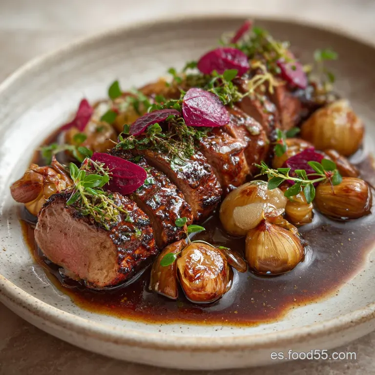 Elegant pork tenderloin medallions plated with earthy chestnuts and bright parsley. Sizzling surface, restaurant-worthy.