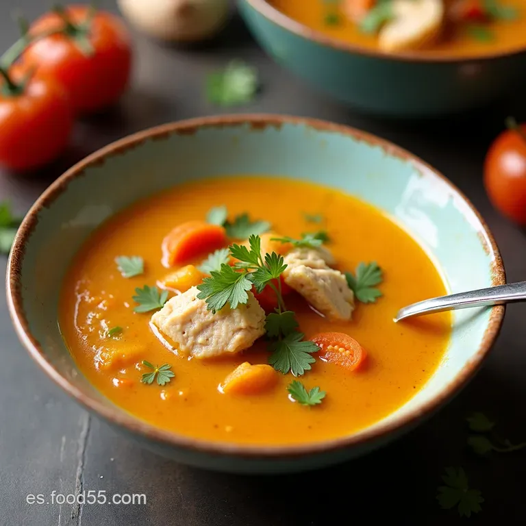 Sopa de Pollo de la Abuela Receta Reconfortante