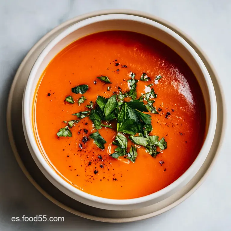 Sopa de Tomate Tradicional Casera