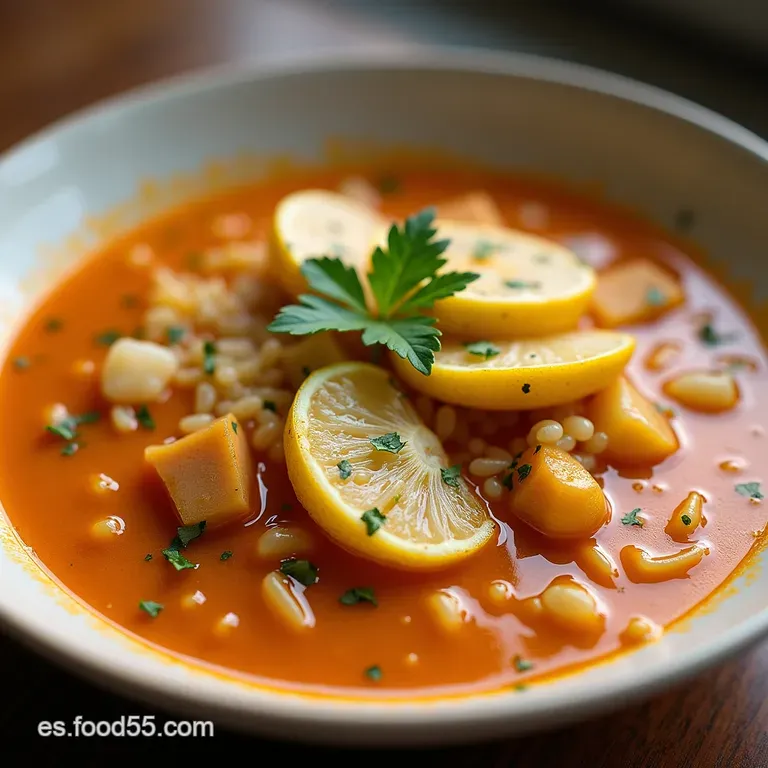 Caldo de Pescador Sopa Reconfortante de Pescado y Arroz El Tesoro del Mar en tu Olla
