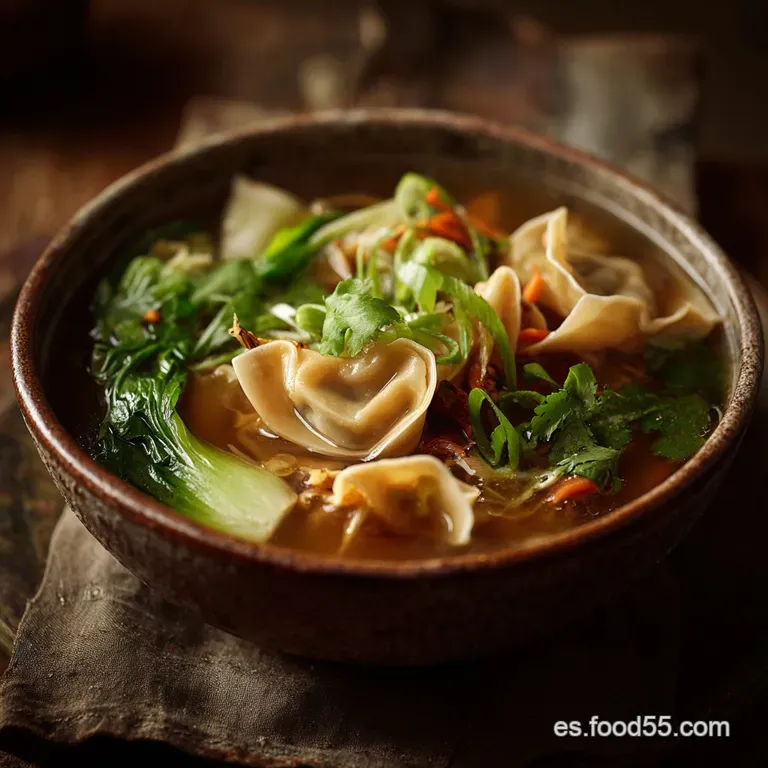 Sopa Want&aacute;n China Cl&aacute;sica Caldo Arom&aacute;tico y Wantanes Caseros