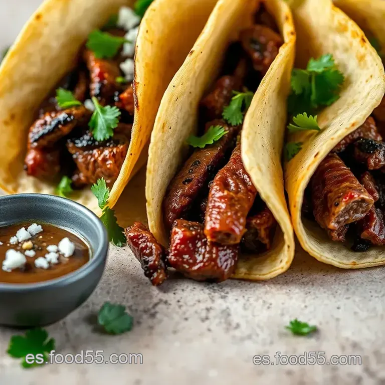 Tacos Ib&eacute;ricos Con Cerdo Y Romesco presentation