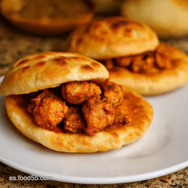 Tandoori Chicken Naan Buns presentation