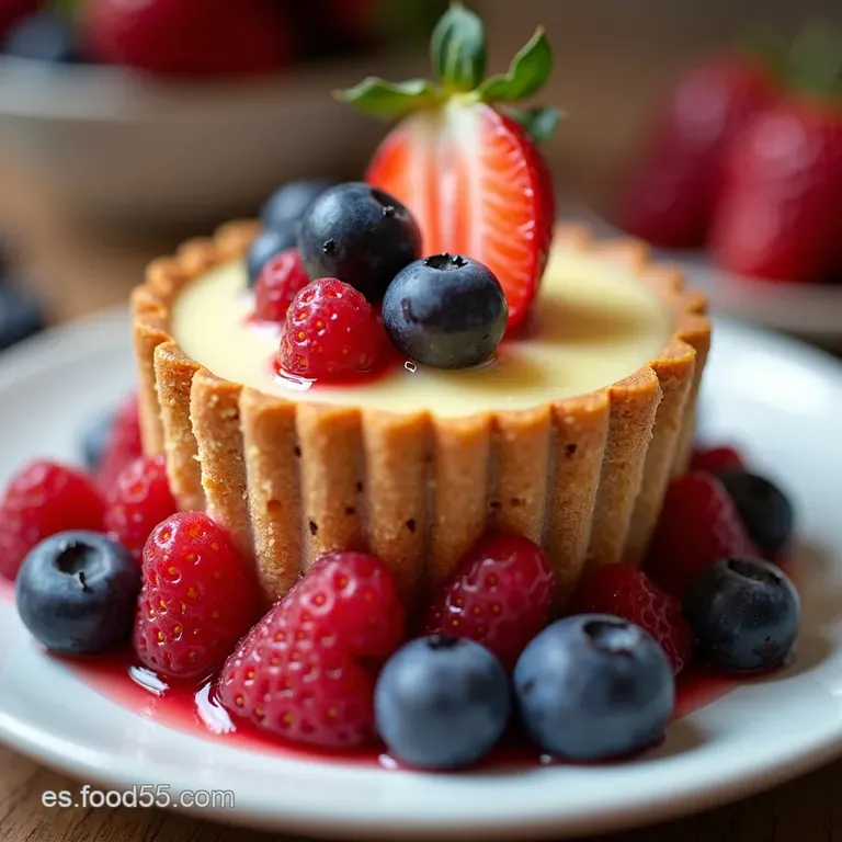 Tarta de Leche y Frutos Rojos Cremosa