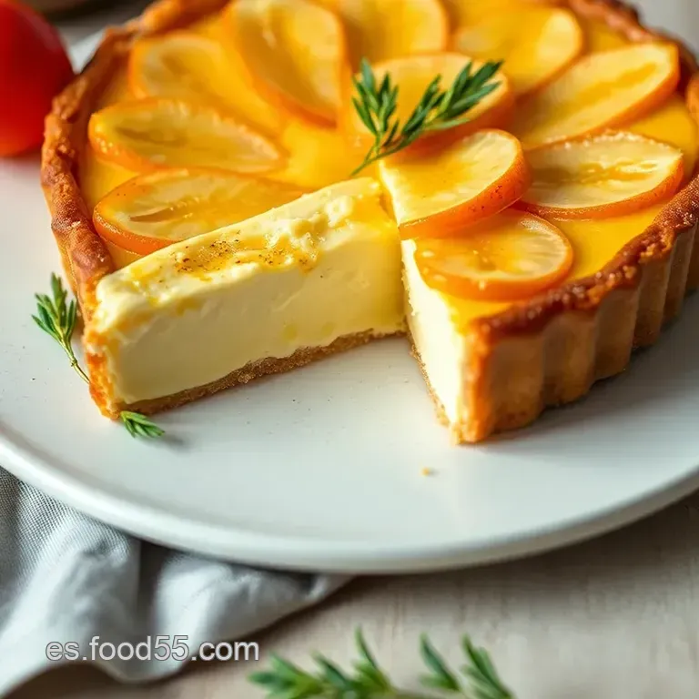 Tarta De Queso Cremosa Con Ar&aacute;ndanos Silvestres presentation