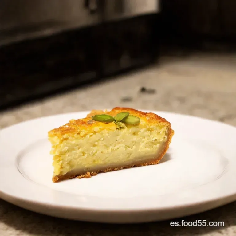 Tartaleta De Pistacho Cremosa presentation