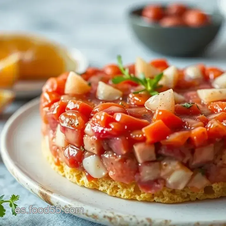 Tartar de Fuet con Crujiente de Pan de Cristal