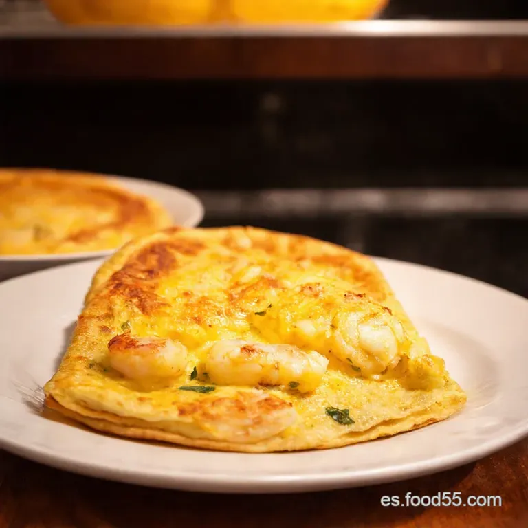 Tortilla De Camarones Crujiente Al Estilo Gaditano presentation
